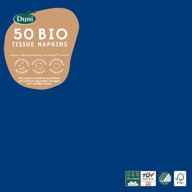 DUNI Servítka 3vrstvové 33 × 33 cm tmavomodrá [50 ks]_2