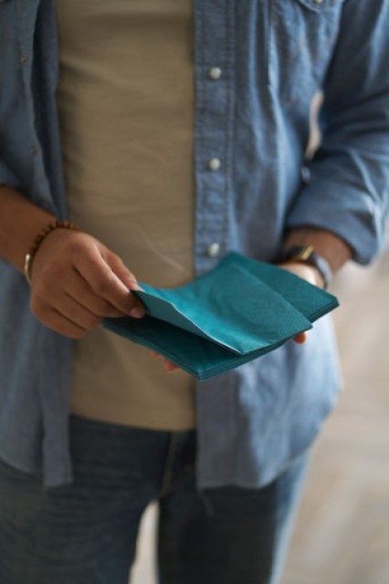 DUNI Servítka 3vrstvové 40 × 40 cm ocean teal [50 ks]_3
