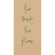 DUNI Servítka 3-p 1/8 40 × 40 cm love zelená na [250 ks]_1