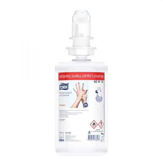 Tork tekutý dezinfekčný prostriedok na ruky s alkoholom S4 1000 ml (Číra)_1