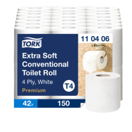 Tork extra jemný toaletný papier konvenčný kotúč T4 (Biela) [6 ks]_1