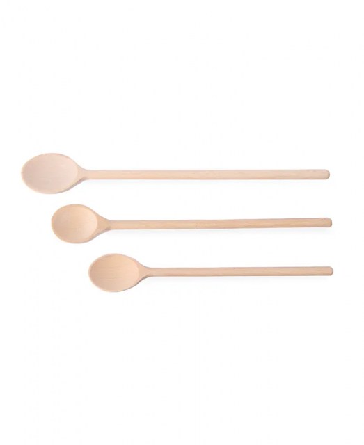 Drevená lyžica – súprava 3 veľkostí, HENDI, 3 ks, (L)475mm_1