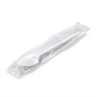 Kávová lyžička biela 12,5 cm hygienicky balená [100 ks] DOPREDAJ_1