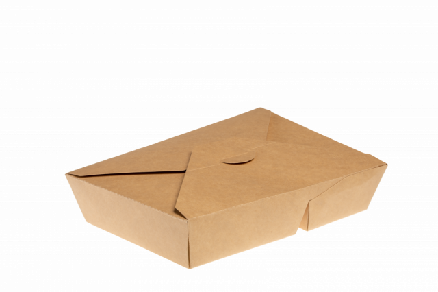 Food box (PAP/PE) nepremastiteľný kraft 2-dielna 732/538ml,213 x 155 x 46 mm [50 ks]_2