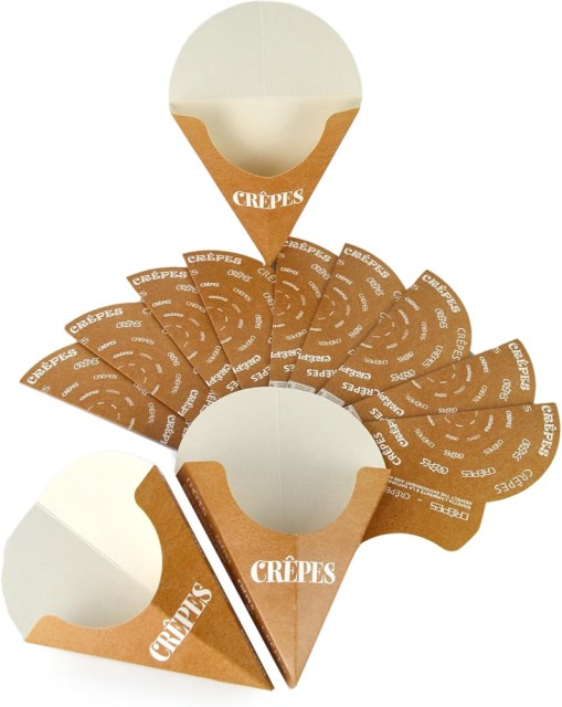 Box na palacinky, Crepes, kornútok hnedý, 50ks/balenie_2