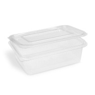 Miska (rPET) s viečkom hranatá priehľadná 1500ml [50 ks]_1