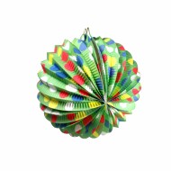 Lampión (PAP) guľa Party zelený O24cm [1 ks] - DOPREDAJ_1