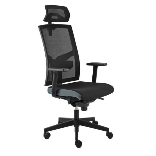 Kancelárska stolička GAME VIP SYN čierno/sivá (B8033) + PDH 3D + podrúčky P44_1