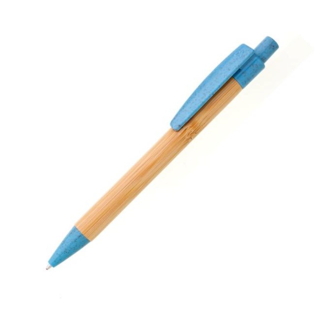 Bamusové pero BORGO STRAW modré_1