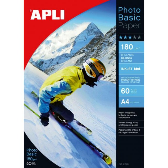 Fotopapier APLI A4 Photobasic lesklý180g 60 hárkov_1