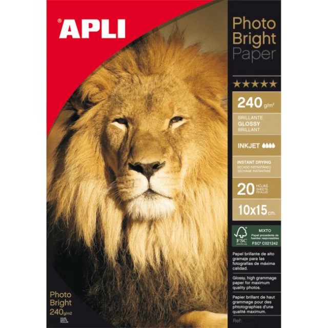 Fotopapier 10x15cm APLI Bright 240g 20 hárkov_1