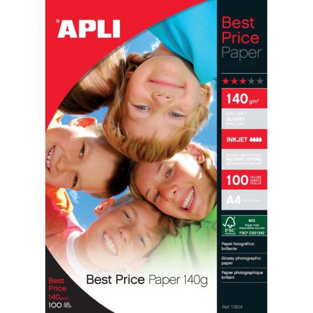 Fotopapier APLI A4 lesklý 140g 100 hárkov_1