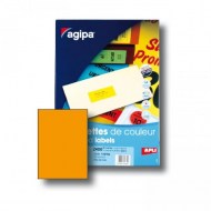 Etikety farebné 210x297mm APLI A4 100 hárkov fluo oranžové_1