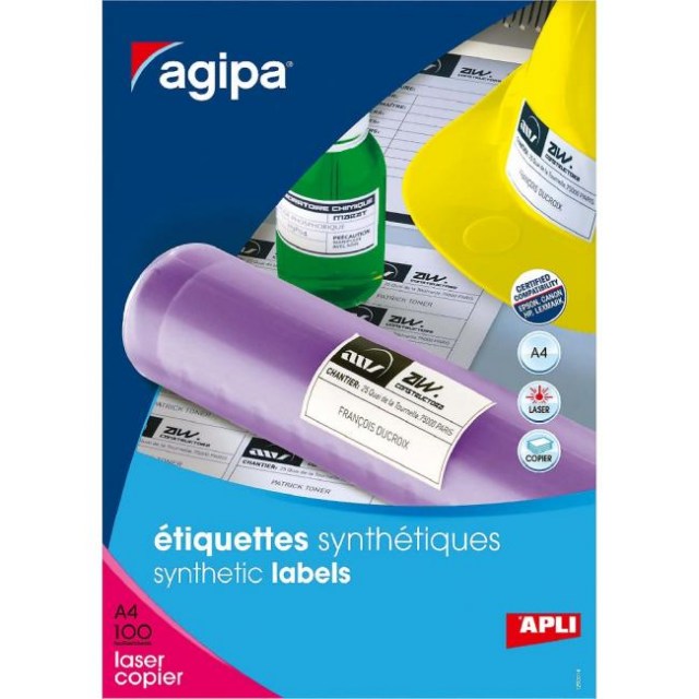 Etikety polyesterové 210x148,5mm Agipa A4 100 hárkov_1