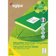 Etikety univerzálne recyklované 38x21,2mm Agipa A4 100 hárkov_1
