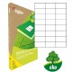 Etikety univerzálne recyklované 70x37mm Agipa A4 100 hárkov_1