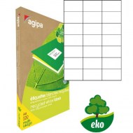 Etikety univerzálne recyklované 70x42,4mm Agipa A4 100 hárkov_1