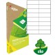 Etikety univerzálne recyklované 105x37mm Agipa A4 100 hárkov_1