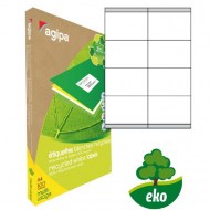 Etikety univerzálne recyklované 105x70mm Agipa A4 100 hárkov_1