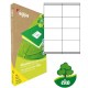 Etikety univerzálne recyklované 105x70mm Agipa A4 100 hárkov_1