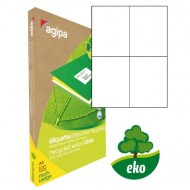 Etikety univerzálne recyklované 105x148,5mm Agipa A4 100 hárkov_1