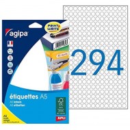 Etikety kruhové 8mm Agipa A5 biele_1