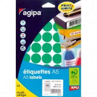 Etikety kruhové 24mm Agipa A5 zelené_1