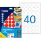 Etikety kruhové 24mm Agipa A5 červené_1
