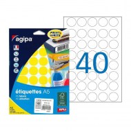 Etikety kruhové 24mm Agipa A5 žlté_1