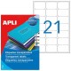 Etikety polyesterové priehľadné 63,5x38,1mm Agipa A4 laser 20 hárkov_1