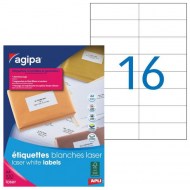 Etikety laser 105x37mm Agipa A4 100 hárkov_1