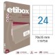 Etikety univerzálne 70x35mm Etibox A4 100 hárkov_1
