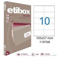 Etikety univerzálne 105x57mm Etibox A4 100 hárkov_1