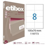 Etikety univerzálne 105x70mm Etibox A4 100 hárkov_1