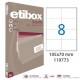 Etikety univerzálne 105x70mm Etibox A4 100 hárkov_1