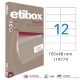 Etikety univerzálne 105x48mm Etibox A4 100 hárkov_1