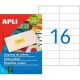 Etikety farebné 105x37mm APLI A4 100 hárkov žlté_1
