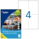 Etikety univerzálne odnímateľné 105x148mm Agipa A4 100 hárkov_1
