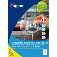 Etikety univerzálne odnímateľné 210x297mm Agipa A4 100 hárkov_1