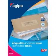 Etikety polyesterové priehľadné 70x37mm Agipa A4 laser 100 hárkov_1