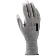 Rukavice polyester, polomáčané BUCK, sivé veľ. 8/M_1