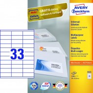 Etikety univerzálne 70x25,4mm Avery A4 100 hárkov_1