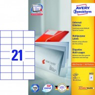 Etikety univerzálne 70x42,3mm Avery A4 100 hárkov_1