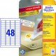 Etikety univerzálne odnímateľné 45,7x21,2mm Avery A4 25+5 hárkov_1