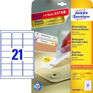 Etikety univerzálne odnímateľné 63,5x38,1mm Avery A4 25+5 hárkov_1