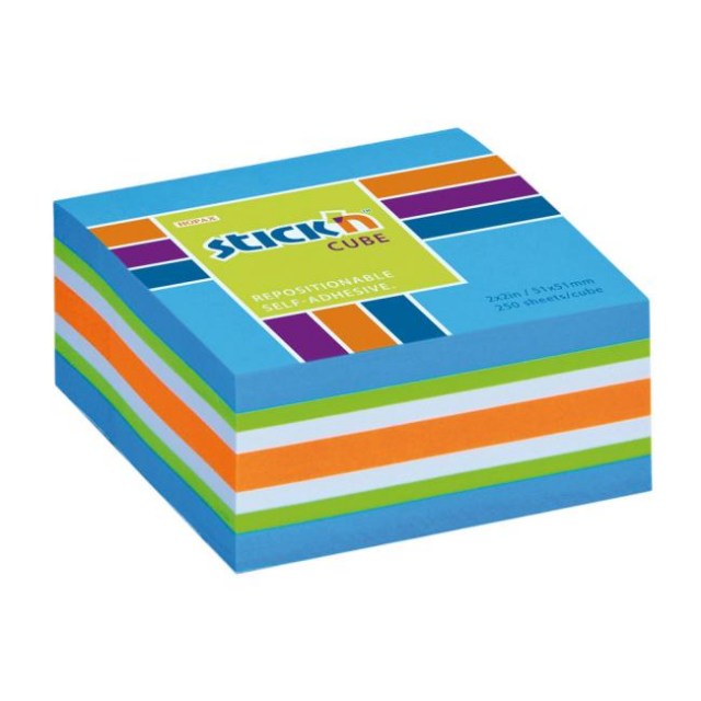 Samolepiaci bloček mini 51x51mm modrý mix_1