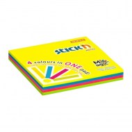Samolepiaci bloček 76x76mm MAGIC 4 neónové farby 100 lístkov_1