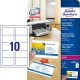 Vizitky 85x54mm Avery A4 saténová úprava ultra biele 220g_1