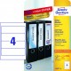 Etikety univerzálne na zakladače 61x192mm Avery A4 25+5 hárkov_1