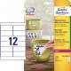 Etikety polyesterové 99,1x42,3mm Avery A4 biele odnímateľné 20 hárkov_1